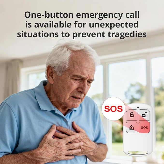 Alarm System for Home Security,2025 Upgraded Wireless Security System with WiFi+GSM/4G Instant App Alerts & Auto Alarm Dial,Door/Window Sensors Compatible with Alexa/Google NO Monthly Fees