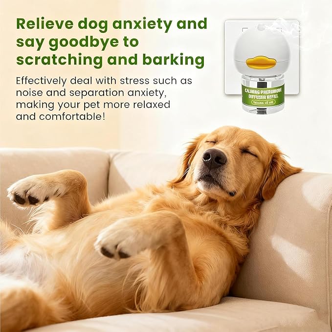 9 Pack Dog Calming Pheromones Diffuser - 180 Day Supply with 3 Plug Ins & 6 Refills (48ml) - Anti-Anxiety Relief for Dogs, Calms Barking, Separation Stress & Travel Anxiety