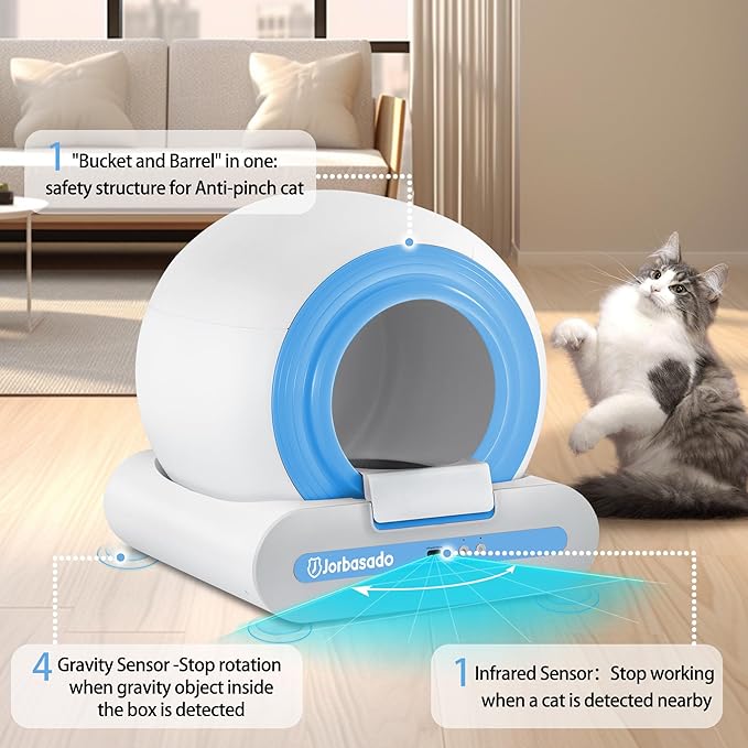 2025 Advanced Self Cleaning Cat Litter Box Odor Control Automatic Litter Box Smart Design App Control Easy to Clean for Multiple Cats Families