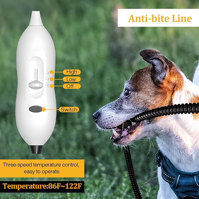 Pet Heating Pad, Indoor Waterproof Electric Heating Pad for Dogs Cats with Two Level Adjustable Temperature, Chew Resistant Cord, Detachable Cover -Large 27.5x17.7x0.5 (Color)