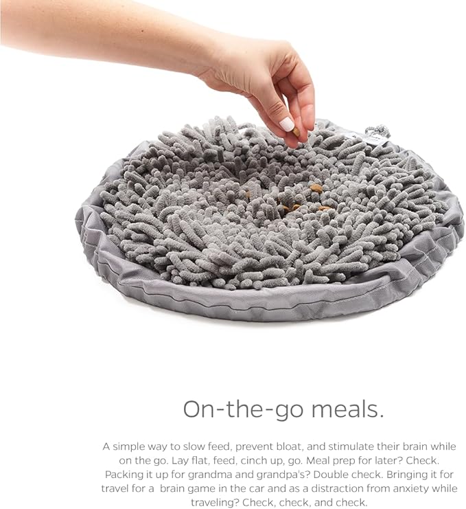 Pet Parents Forager Bowls, Slow Feeder Dog Bowls with SoftSnout & Non-Slip Backing Technology, Dog Feeder Mat & Snuffle Mat for Large Dogs and Small Dogs (Forest Modern Grey)