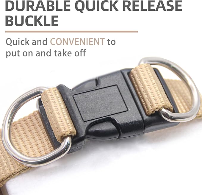 PUPTECK Soft Mesh Dog Harness and Leash Set Step-in Plaid Puppy Padded No Pull Vest Harness for XS Small Medium Sized Dogs Cats Outdoor Walking, Beige L