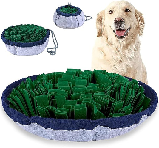 PET ARENA Snuffle Mat for Dogs - Adjustable Interactive Puzzle Toy for Large & Small Breed Slow Feeder for Mental Stimulation & Stress Relief Encourages Natural Foraging Ideal for Indoor & Outdoor Use