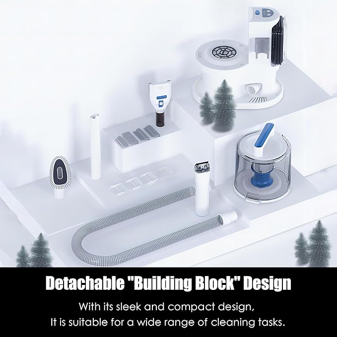 Pet Grooming Kit with 3.4L Oversized Vacuum Suction - 99% Pet Hair Removal - Professional Dog Clippers & Shedding Tools for Cats, Teddy, Poodle, Golden Retrievers (Pearl White)