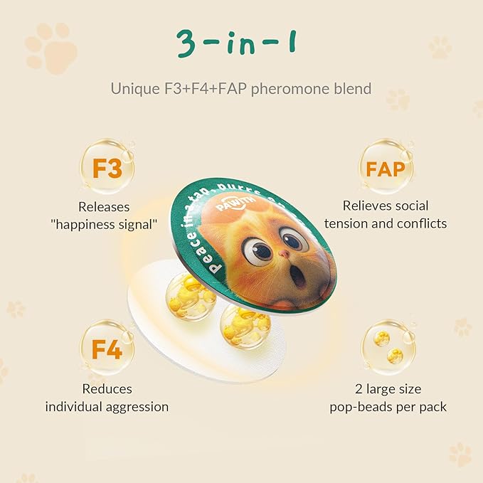 Cat Calming Diffuser – for Travel, Car & Home Use, Pheromone Diffuser for Cats & Kittens to Reduce Anxiety and Stress, No Electricity Needed, Long-Lasting Calming Support (Pop Patch, 2 Pack)