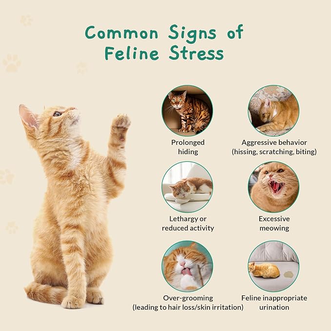 Cat Calming Diffuser – Pheromone Diffuser for Cats & Kittens to Reduce Anxiety and Stress-Related Behaviors, No Electricity Needed, Long-Lasting Enhanced Calming Aid (Pop Patch, 28 Count)