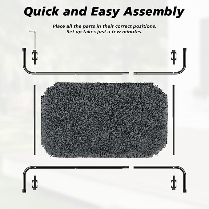 Elevated Dog Bed with Snuffle Mat Feature 2 in 1, Raised Dog Bed for Indoor and Outdoor Use Portable Warm Pet Cot with Puzzle Feeding Game for Slow Eating, Suitable for Small Medium Large Dogs