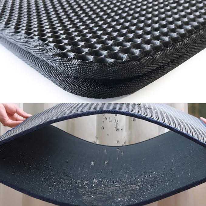 Cat Litter Mat Litter Tray Mat,Double Layer Design Waterproof Urine Proof Trapper Mat and Water Scatter Control Washable XS-XXL