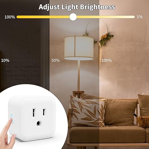 Minoston Z-Wave Outlet Dimmer, 800 Series Z-Wave Smart Plug, Z-Wave Hub Required, Alexa and Google Assistant Compatible, 200W (MP21ZD)
