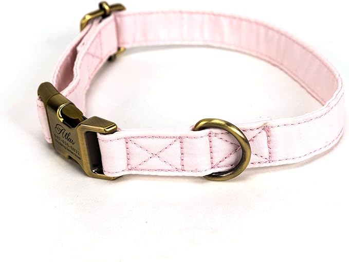 Personalized Dog Collar with Name and Phone Number Engraved,Adjustable Custom Puppy Collar,Organic Cotton Pet Collar for Small Medium Large Boy Girl Dogs