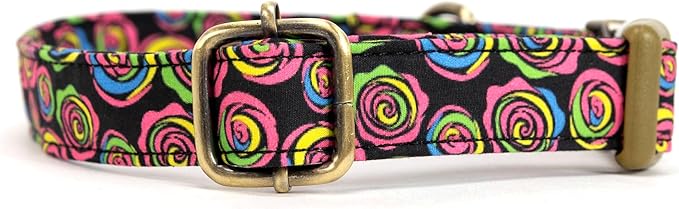 Personalized Dog Collar with Name and Phone Number Engraved,Adjustable Custom Puppy Collar,Organic Cotton Pet Collar for Small Medium Large Boy Girl Dogs