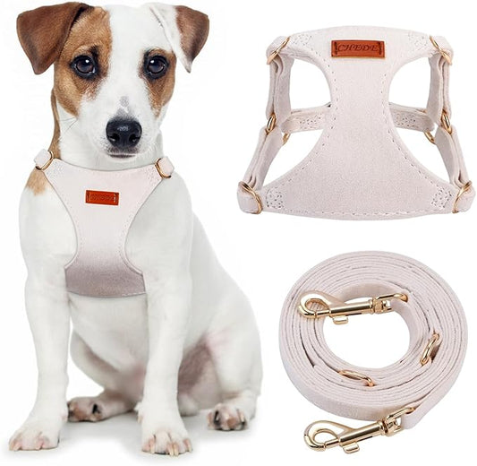 CHEDE No Pull Puppy Harness and Multifunction Dog Leash Set- 8 Colors Soft Adjustable No Choke Escape Proof Cute,Lightweight Pet Vest Harness for Small and Medium Dog…