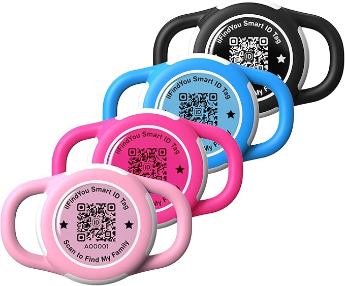 4 Pack Waterproof AirTag Dog Collar Holder for Apple Tracker QR Code Case Mix Colors