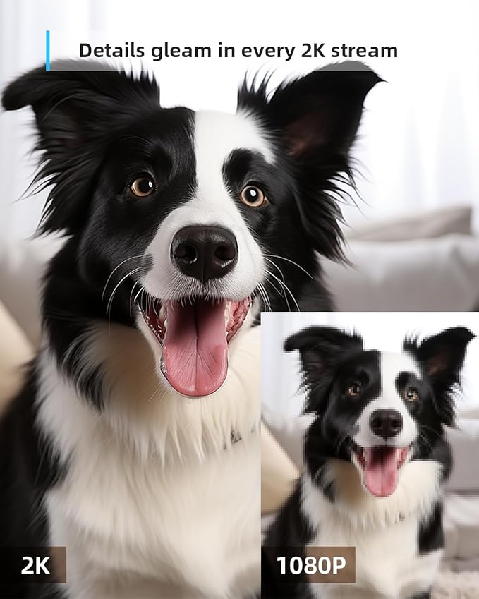 blurams 5G Indoor Cameras for Home Security, 2K Pet Camera with Phone App, 360° PTZ Home Cam w/Dual-Band WiFi6, 2-Way Talk, Free Human/Sound Detection, Motion Tracking, Night Vision, Works with Alexa