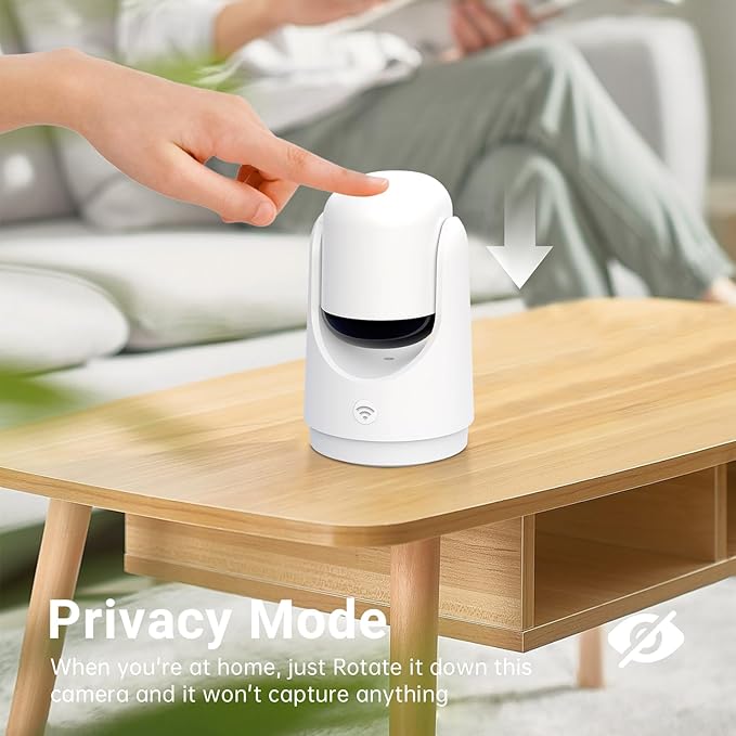 Security Camera Indoor Cam-2K 360° WiFi Cameras for Home Security,Pan & Tilt,Pet/Dog/Baby Camera with Phone app,2-Way Audio,Night Vision,24/7 Cloud & Micro SD Card Storage 2 Pack