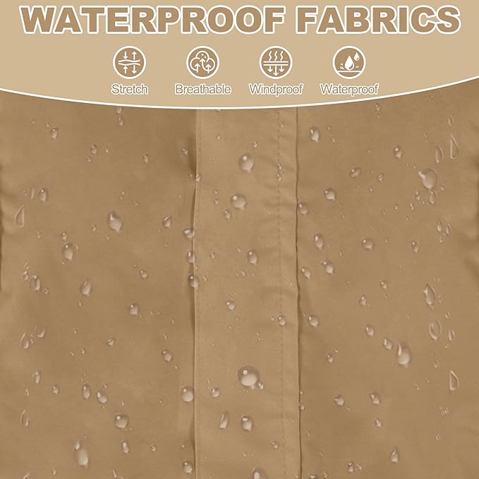 Dog Raincoat, Waterproof Dog Rain Jacket with Removable Hood，Adjustable 4 Legs Pet Poncho with Leash Hole，Reflective Stripe Hooded Snowproof Windproof Clothes for Small to 3X-Large Dogs, L