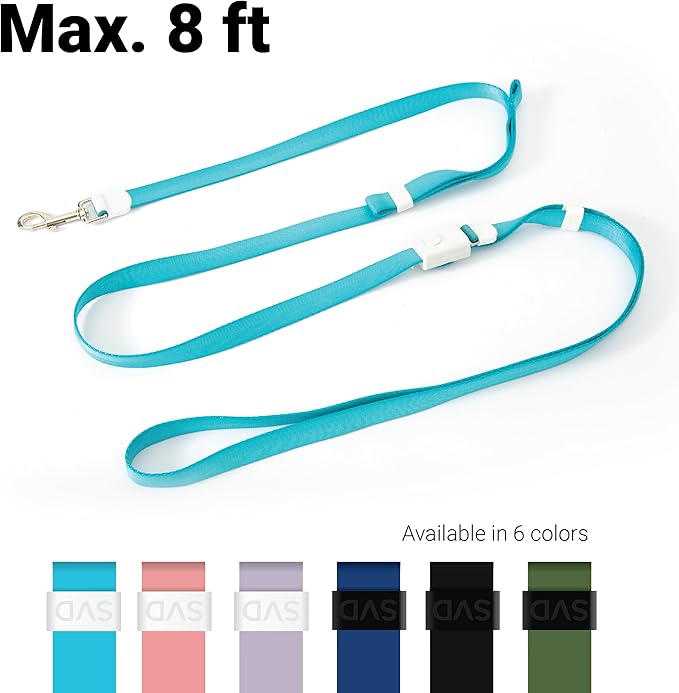 SVD.PET 4-in-1 Hands Free Dog Leash, Versatile Crossbody Dog Leash with Easy Release Buckle, Adjustable Waist Fit for Walking, Jogging and Running Your Pet (Sky Blue)