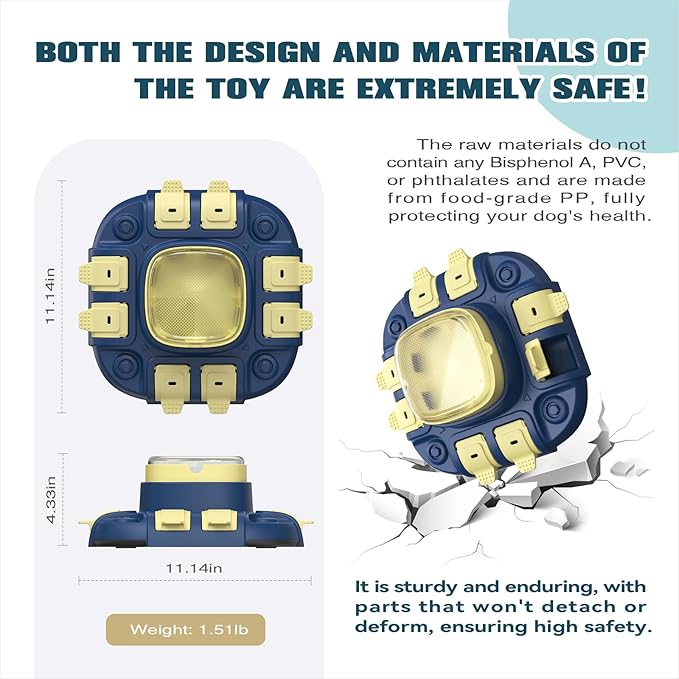 KADTC 2 Levels of Challenge - Dog Puzzle Toy for Small/Medium/Large Dogs Treat Puzzles Feeder Food Dispenser Slow Enrichment Feeding Puppy Mental Stimulation Toys Brain Games Christmas & New Year Gift