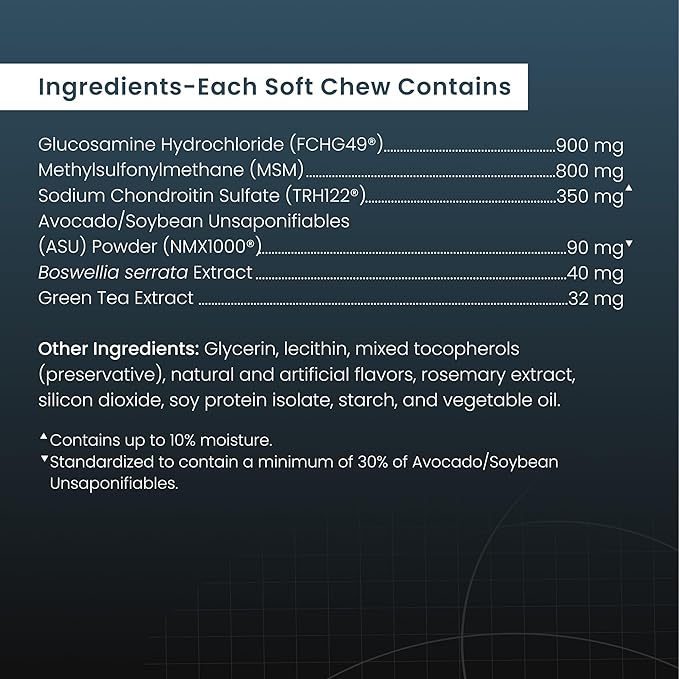 Nutramax Dasuquin for Large Dogs, Joint Health Supplement, Contains Glucosamine for Dogs, Plus Chondroitin, ASU, MSM and More, Supports Healthy Joints, Soft Chews, 42 Count