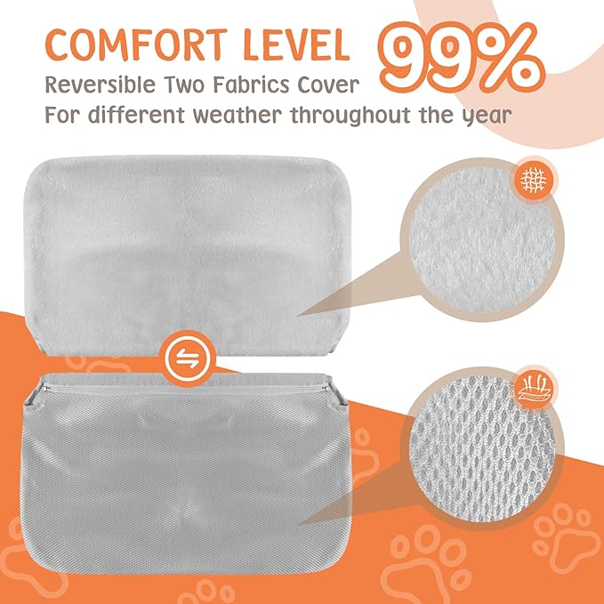 2 Pack Cat Window Perch,Cat Window Hammock Cordless Foldable Window Bed with 4 Large Strong Suction Cup,Reversible Cushion Cover,Metal Frame Easy to Adjust Window Seat Holds up to 40lbs(Dark Gray，M)