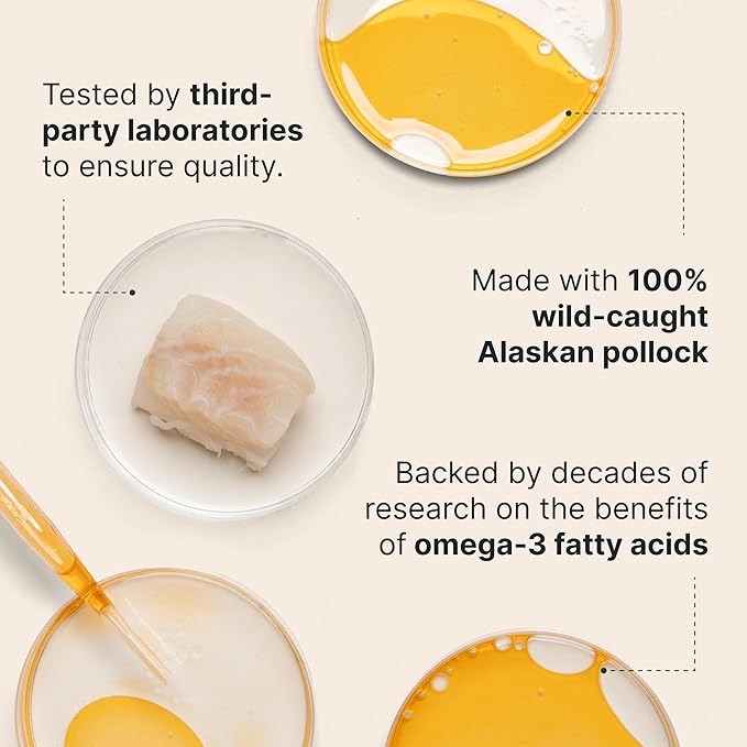 Wuffes Advanced Omega 3 Fish Oil for Dogs, Natural EPA & DHA Fatty Acids, Supports Healthy Skin and Coat, Joint Nutrition, Digestion & Immune System - 100% Pure Wild Alaskan Fish Oil - 8 Oz