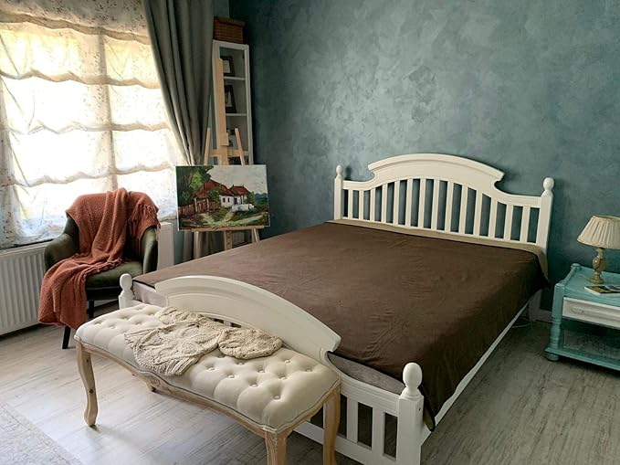 Waterproof Blanket for Bed or Couch – Soft and Leakproof Waterproof Throw Blanket, Water Proof & Stain Resistant Easy to Clean Throw Blanket Cover for Adults or Pets, Reversible Brown 80”x90”