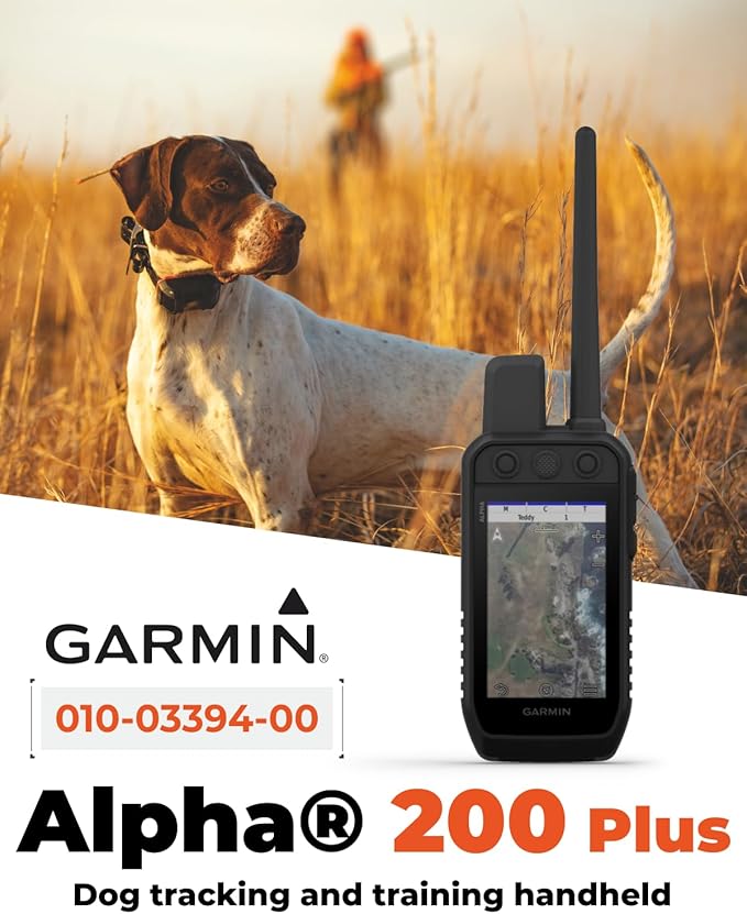 Garmin Alpha 200 Plus Dog Tracking & Training Handheld GPS, 3.5” Touchscreen, Track & Train Up to 20 Dogs from 9 Miles, Preloaded TopoActive Maps, 18 Training Levels with Wearable4U PowerBank Bundle