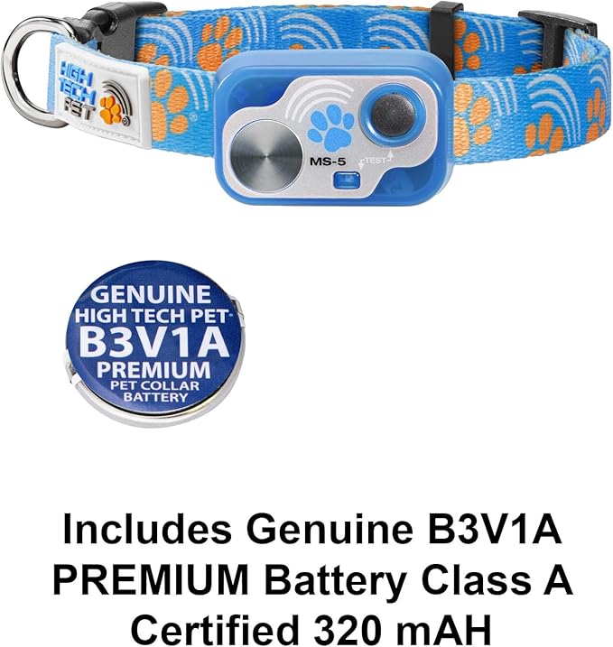 MS-5 Designer Series, Premium Performance Automatic Pet Door Collar by High Tech Pet Brand - Class A Battery Included - Stylish Design - Waterproof - Rugged - USA Support (Paw)