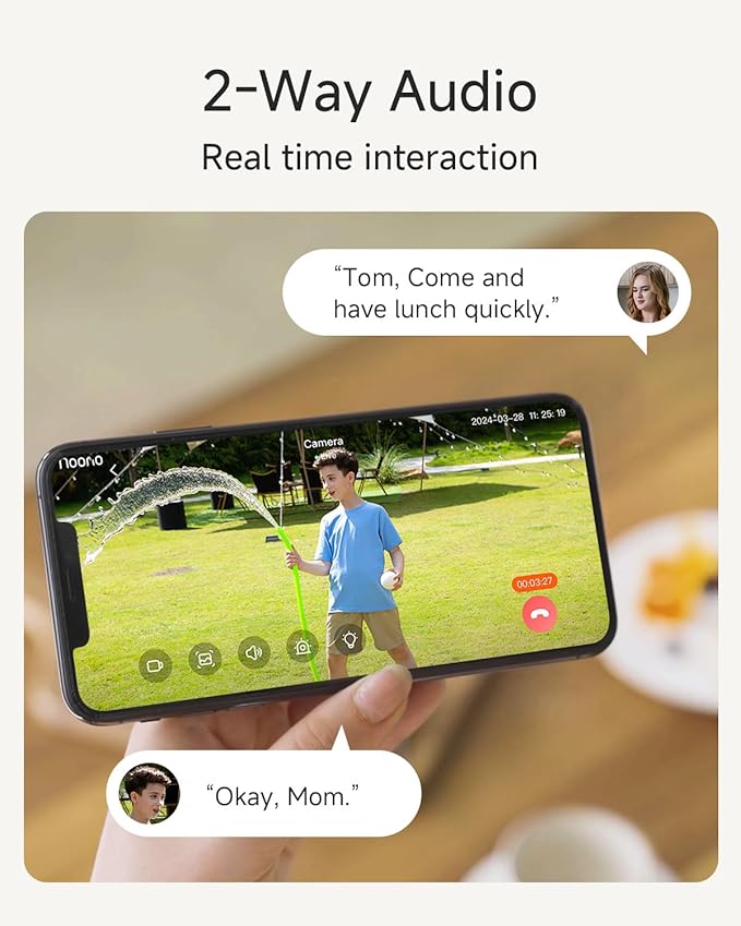 Noorio Security Cameras Wireless Outdoor Magnetic, 4-Pack Easy Install Battery Powered Wireless Cameras for Home Security, 1080P AI Motion Detection, Free Local Storage, No Monthly Fee