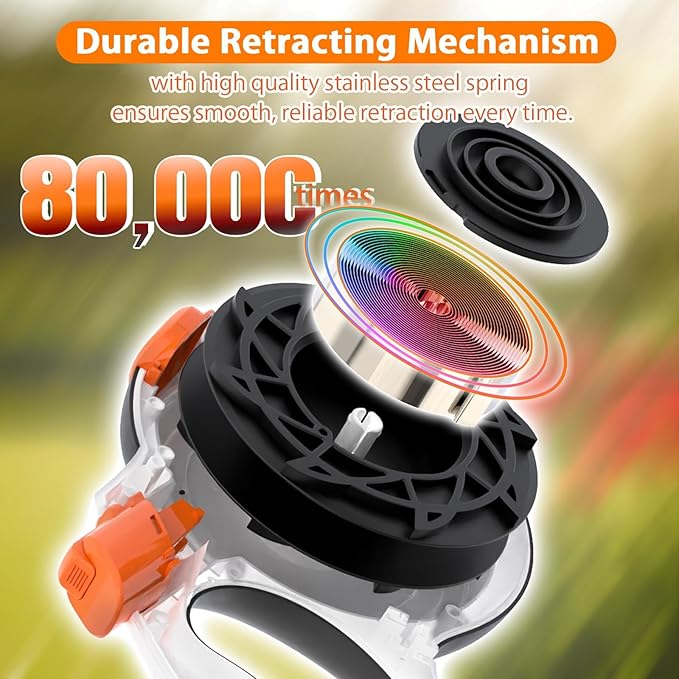 26ft Retractable Dog Leash with Poop Bag Dispenser - Upgraded Lock System, Non-Slip Grip, Tangle-Free Design for Large & Medium Dogs - Perfect for Walking, Running, and Outdoor Training (White)