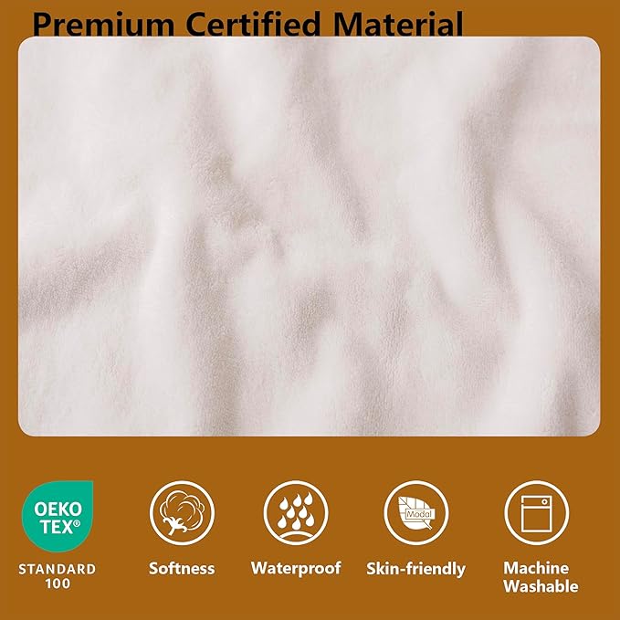 Waterproof Blanket for Couch, Leak Proof Dog Bed Blankets Reversible, Pet Throw Sofa Furniture Protector Machine Washable-52 x82,Orange+Cream