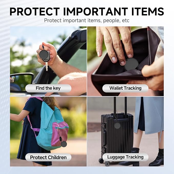 JTD Mini Trackers & Wallet Tracker Card, Find My Smart Wallet Card Rechargeable, IP68 Waterproof, Compatible with Apple (iOS Only), Luggage Label Item Locator (2tags1card)