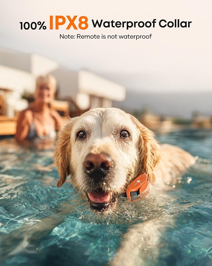 Jugbow Shock Collar for Dogs - 4200FT Dog Training Collar with Remote for 15-120lbs Medium Large Dog, with LED Light IPX8-Waterproof Rechargeable E-Collar with Beep (1-3), Vibration(1-3), Shock(0-16)