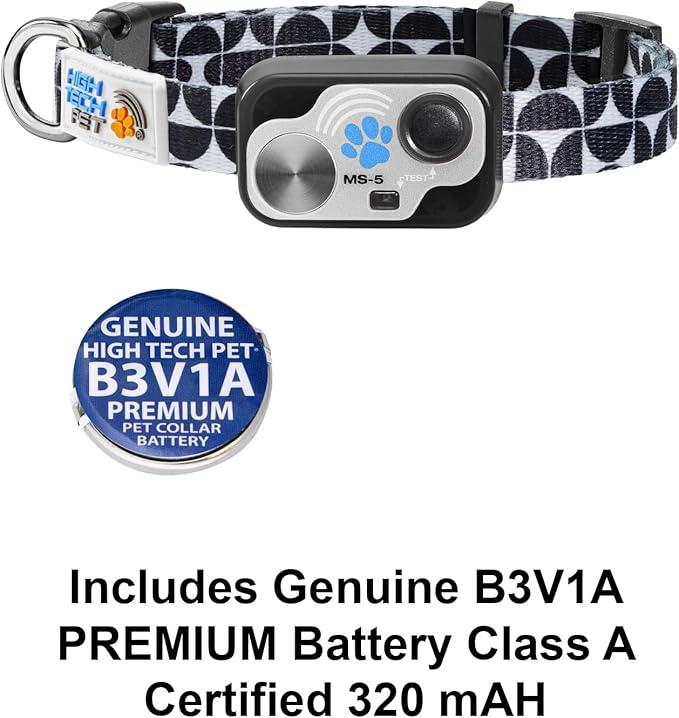 MS-5 Designer Series, Premium Performance Automatic Pet Door Collar by High Tech Pet Brand - Class A Battery Included - Stylish Design - Waterproof - Rugged - USA Support (Modern)