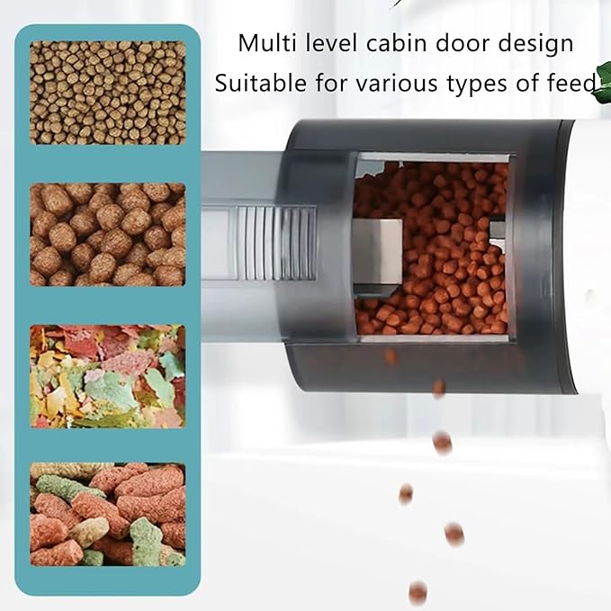 Large Capacity Automatic Feeders New Generations Feeding Dispenser Device for Fish Tanks Large Volumes Aquariums Auto Feeders