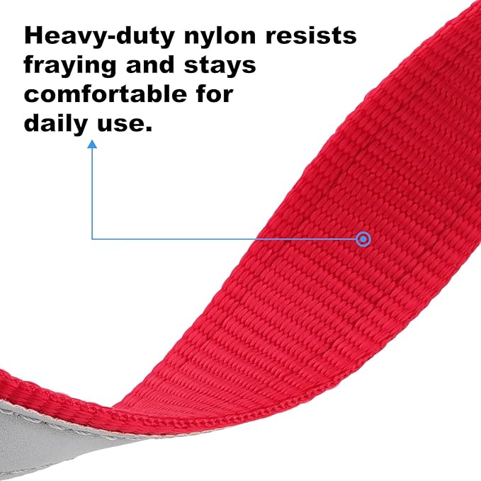 Personalized Dog Collar with Embroidered Name & Phone Number – Custom Adjustable Nylon Collar for Small Medium Large Dogs – Reflective Pet Collar with Quick Release Buckle