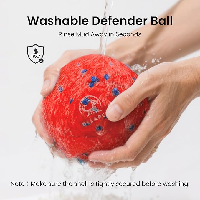 Smart Interactive Dog Toy Ball - Auto Bouncing & Rolling, Chew-Resistant E-TPU Material, 3 Interactive Modes, IPX7 Waterproof, Smart Chase Pet Toy Ball for Medium and Large Dogs (Red)
