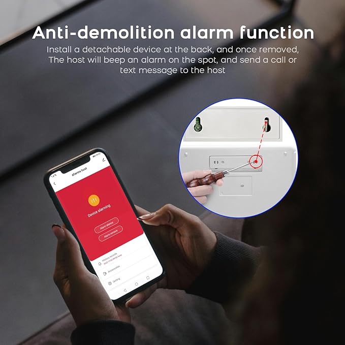 PGST Smart Home Alarm System,2.4" LCD Screen Home Security Systems,Wireless Burglar Door Alarm Kits,Door and Motion Detectors,4G SMS/Phone Tuya APP Remote Alerts for Home,Villa,Apartment