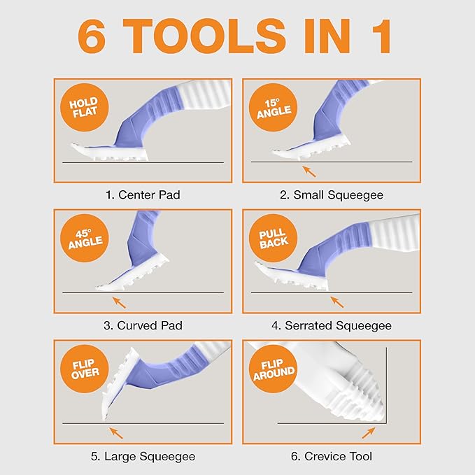 FurDozer Pet Hair Remover & Auto Detailing Tools - Cat & Dog Hair Remover for Carpets, Car Interiors, Couches, Bedding, & Pet Furniture (Purple, X6)