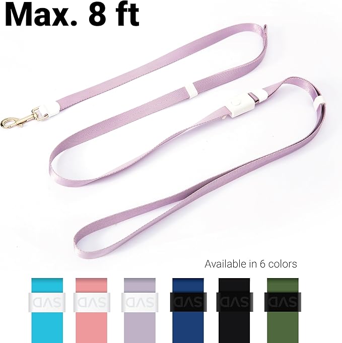 SVD.PET 4-in-1 Hands Free Dog Leash, Versatile Crossbody Dog Waist Leash with Easy Release Buckle, Adjustable Waist Fit for Walking, Jogging and Running Your Pet (Purple)