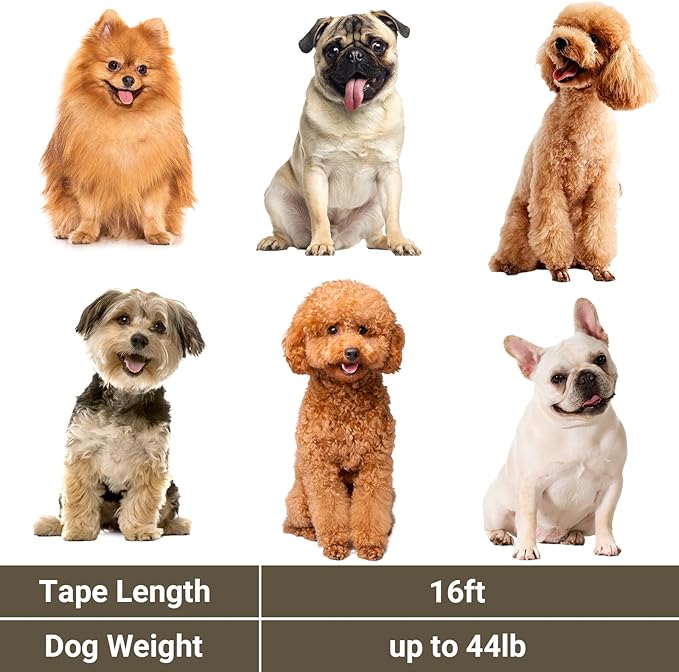 Segarty Retractable Leash Small Dog, 16ft Heavy Duty Walking Dog Leash for Medium Pet up to 44lb, Anti-Slip Handle 360°Tangle-Free Nylon Tape, One-Handed One Button Lock and Release (Khaki)