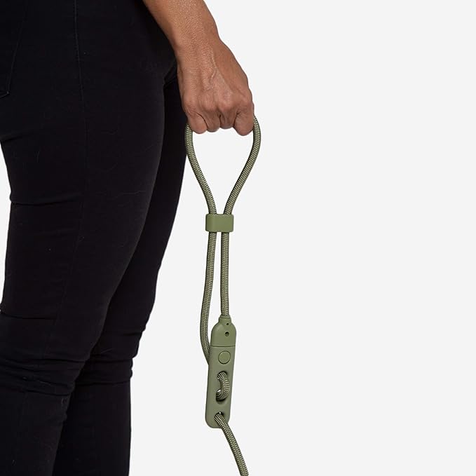 Army Green 4-in-1 Hands-Free Dog Leash – Adjustable for Crossbody, Waist, Long Leash, or Tether Use – Stylish, Lightweight, and Comfortable for Everyday Walks