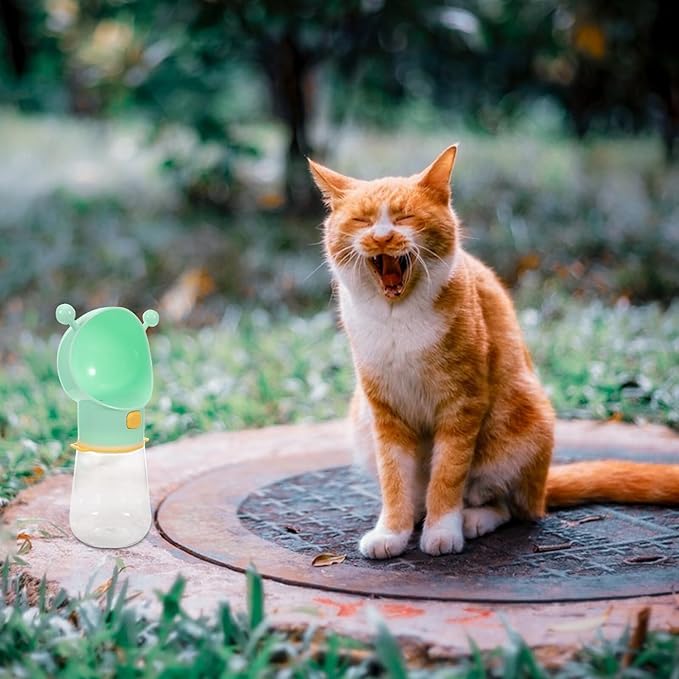 Portable Dog Water Bottle with One-Button Dispenser Generous Capacity Pet Drinking Water Cup for Outdoor Walking Hiking Travel Carry Hydration Feeder for Dogs and Cats