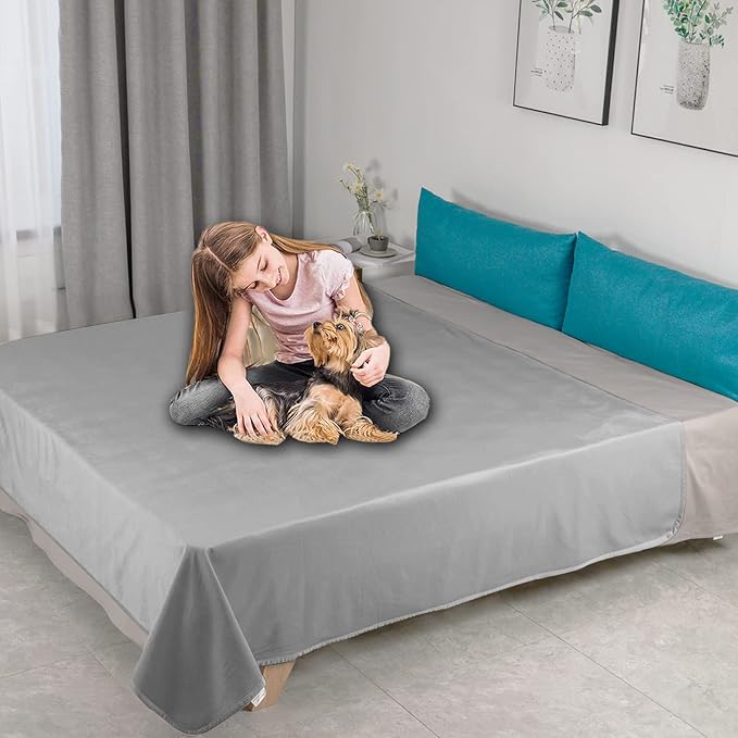 Ameritex Pet Bed Blanket Reversible 100% Waterproof Velvet Super Soft for Sofa and Bed