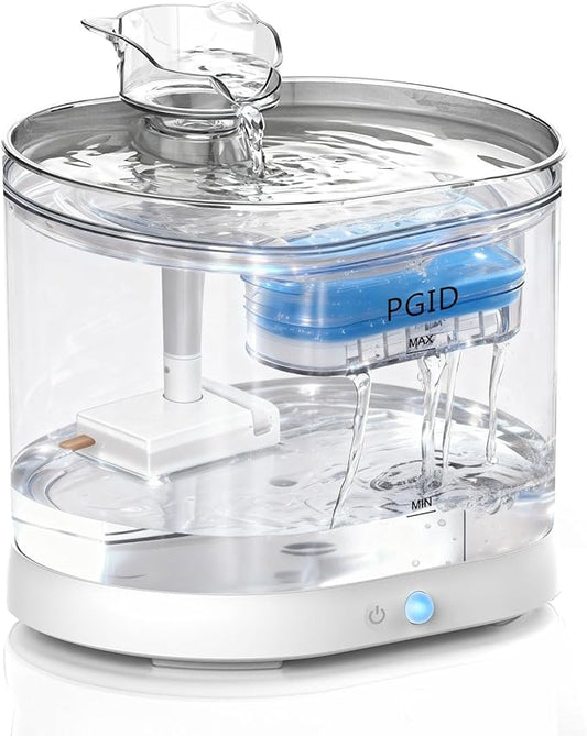 Cordless Cat Water Fountain for Drinking, 5000mah Battery Operated Pet Dog Water Fountain, 74oz/2.2L Automatic Cat Water Dispenser for Cats Dog Indoor Outdoor