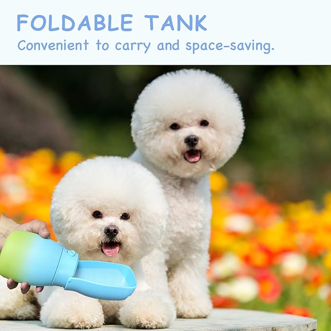 Dog Travel Water Bottle-Food Grade Plastic Dog Water Dispenser, Portable Water Bowl for Small Medium Large Pet Puppies, Puppy Essentials for Outdoor Walking Hiking, Dogs Gift