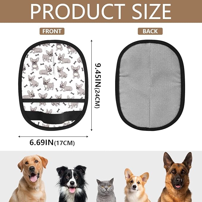 Pet Grooming Gloves Reusable Dog & Cat Hair Remover for Furniture, Car Interiors Multi-Surface Deshedding Tool for Carpets, Bedding & Home Cleaning