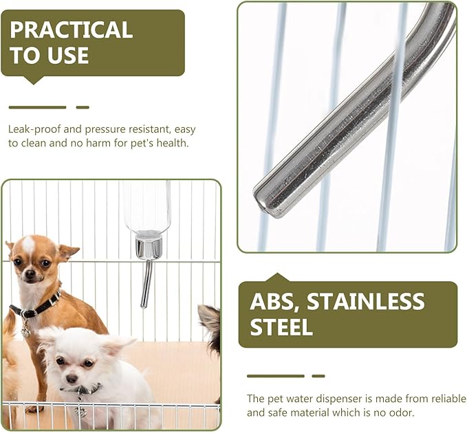 Beaupretty Automatic Hanging Pet Water Dispenser Large Dog Water Feeder Portable Travel Hanging Bottle