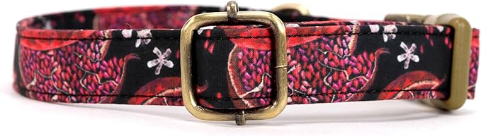 Personalized Dog Collar with Name and Phone Number Engraved,Adjustable Custom Puppy Collar,Organic Cotton Pet Collar for Small Medium Large Boy Girl Dogs