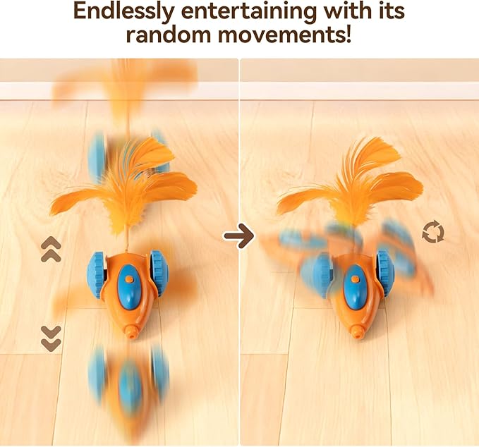 Migipaws cat Toy, Automatic Interactive Migicar Toy Like a Mouse, Intelligent Programme, Rechargeable Kitten Toy